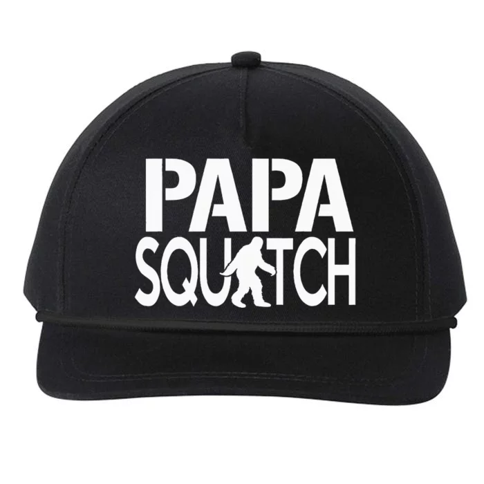 Papa Squatch Gifts for Dad Sasquatch Bigfoot Snapback Five-Panel Rope Hat