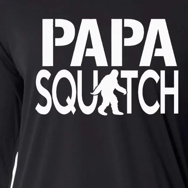 Papa Squatch Gifts for Dad Sasquatch Bigfoot Cooling Performance Long Sleeve Crew