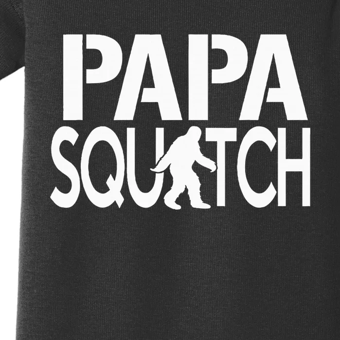 Papa Squatch Gifts for Dad Sasquatch Bigfoot Baby Bodysuit