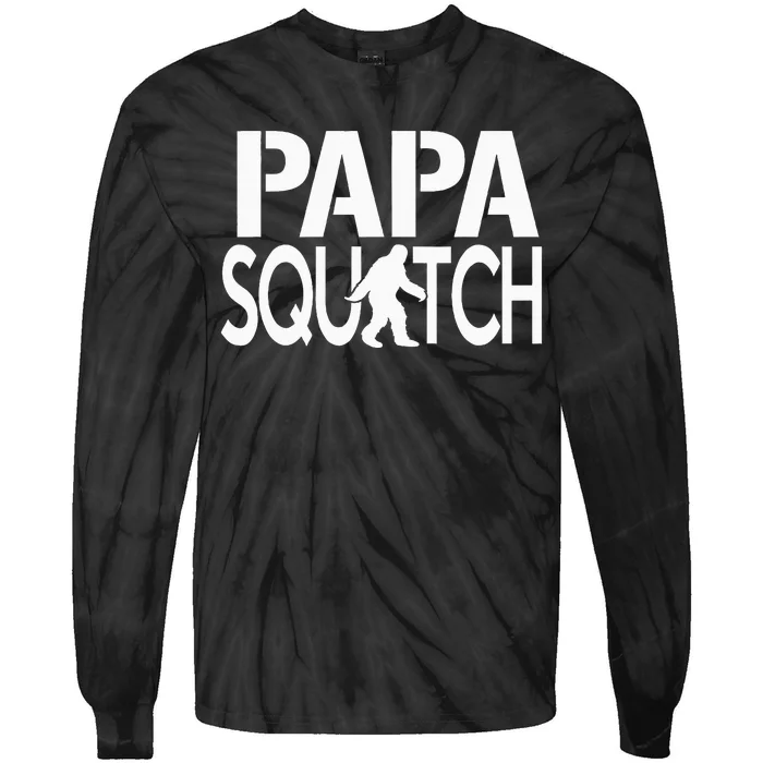 Papa Squatch Gifts for Dad Sasquatch Bigfoot Tie-Dye Long Sleeve Shirt