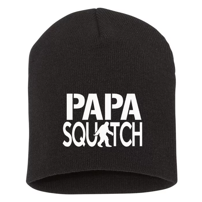 Papa Squatch Gifts for Dad Sasquatch Bigfoot Short Acrylic Beanie