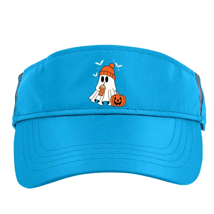 Pumpkin Spice Ghost Spooky Season Adult Drive Performance Visor