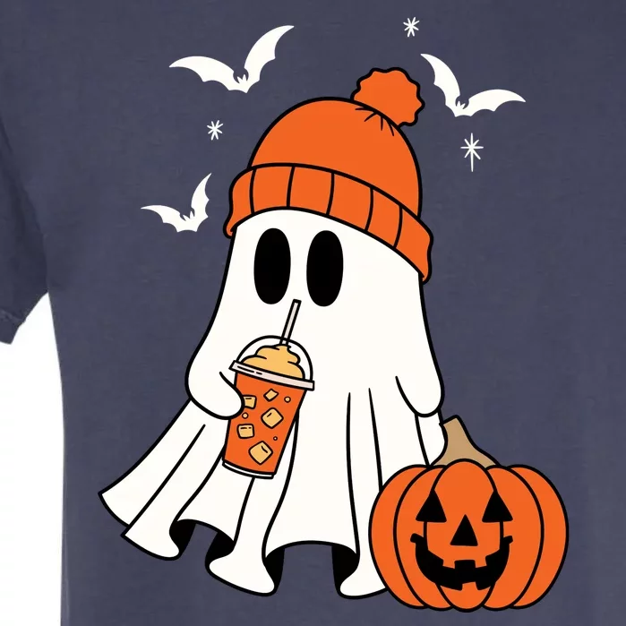 Pumpkin Spice Ghost Spooky Season Garment-Dyed Heavyweight T-Shirt