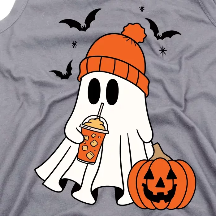 Pumpkin Spice Ghost Spooky Season Tank Top