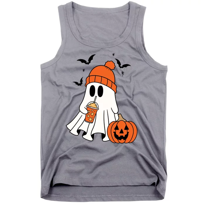 Pumpkin Spice Ghost Spooky Season Tank Top