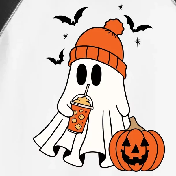 Pumpkin Spice Ghost Spooky Season Toddler Fine Jersey T-Shirt