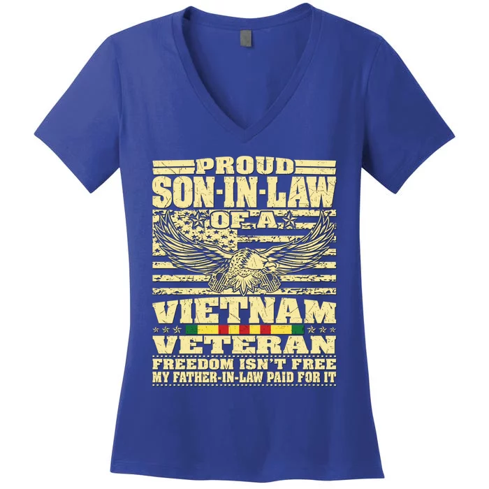 Proud Songreat Giftingreat Giftlaw Of A Vietnam Veteran Great Gift Women's V-Neck T-Shirt