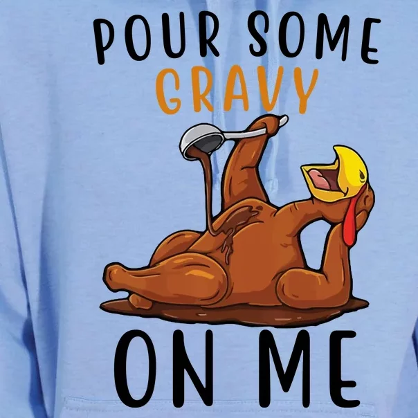 Pour Some Gravy On Me Funny Thanksgiving Turkey Unisex Surf Hoodie