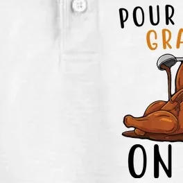 Pour Some Gravy On Me Funny Thanksgiving Turkey Dry Zone Grid Performance Polo