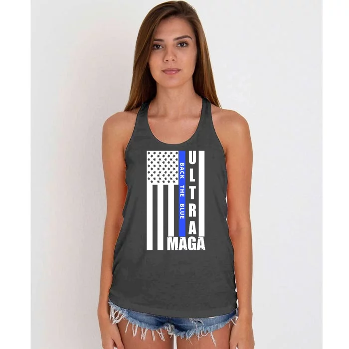 Patriotic Support Graphics Women's Knotted Racerback Tank