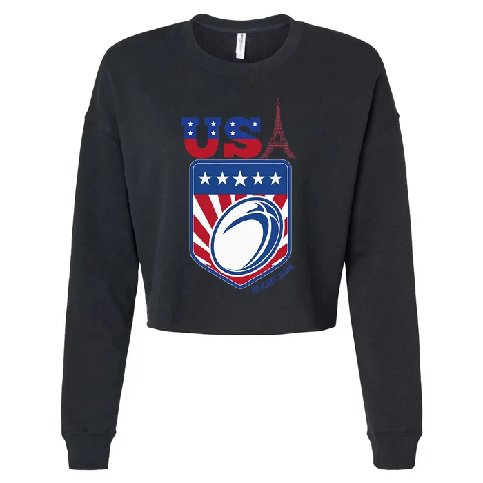 Paris Sport Games Rugby Cropped Pullover Crew