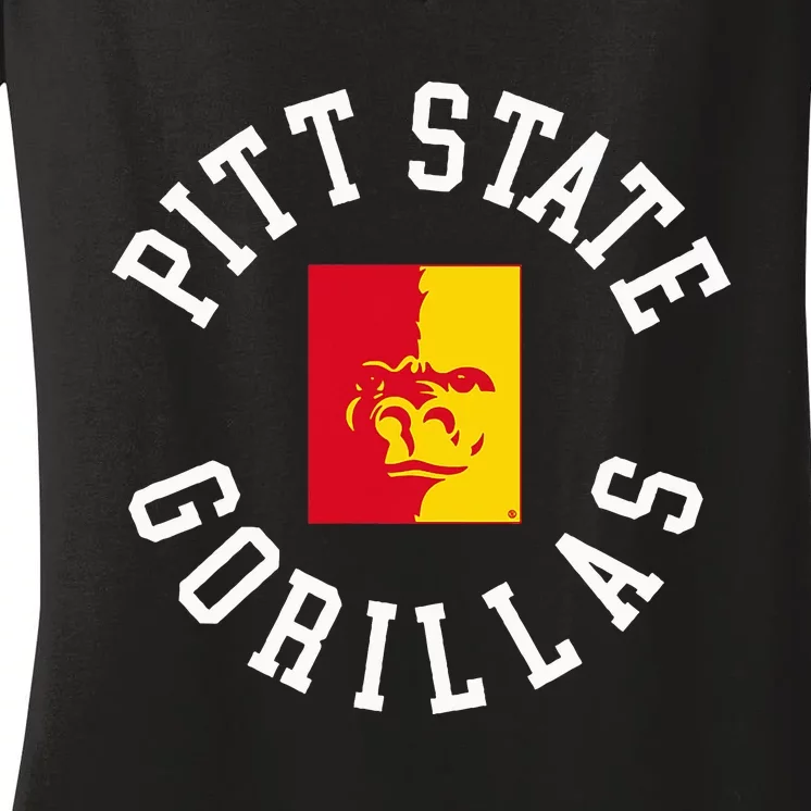 Pitt State Gorillas Classic Collegiate Circle Women's V-Neck T-Shirt