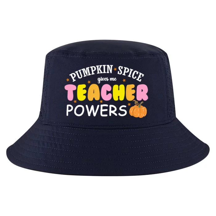 Pumpkin Spice Gives Me Teacher Powers Funny Fall Cool Comfort Performance Bucket Hat