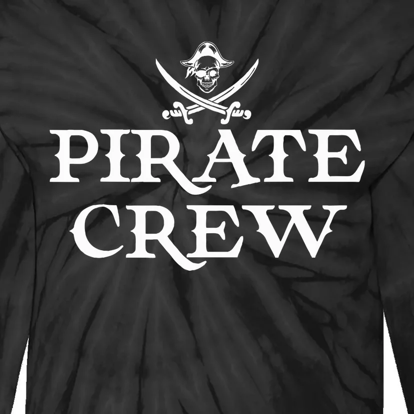 Pirate Squad Graphic Pirate Crew Tie-Dye Long Sleeve Shirt