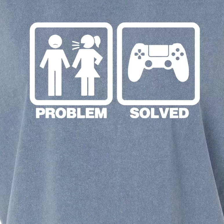 Problem Solved Gaming Gamer Garment-Dyed Women's Muscle Tee