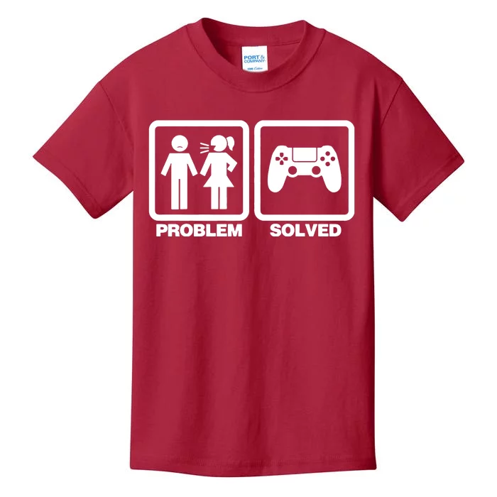 Problem Solved Gaming Gamer Kids T-Shirt