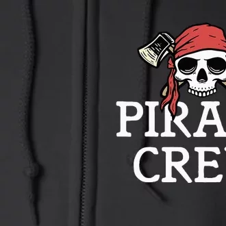 Pirate Squad Graphic Design Pirate Crew Full Zip Hoodie