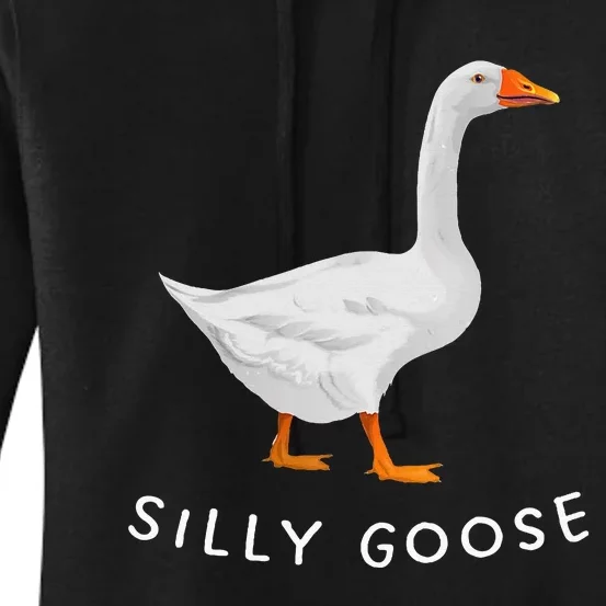 Playful Silly Goose Design Quirky And Fun Women's Pullover Hoodie