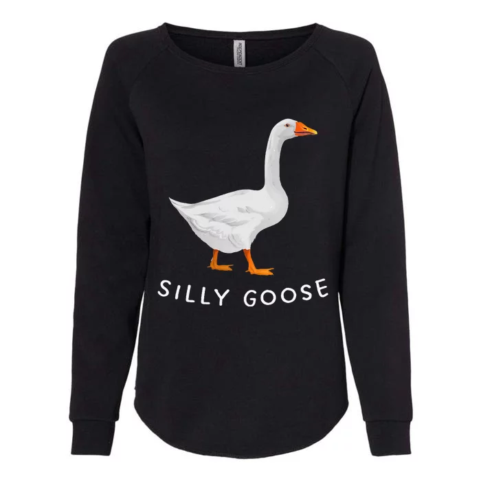 Playful Silly Goose Design Quirky And Fun Womens California Wash Sweatshirt