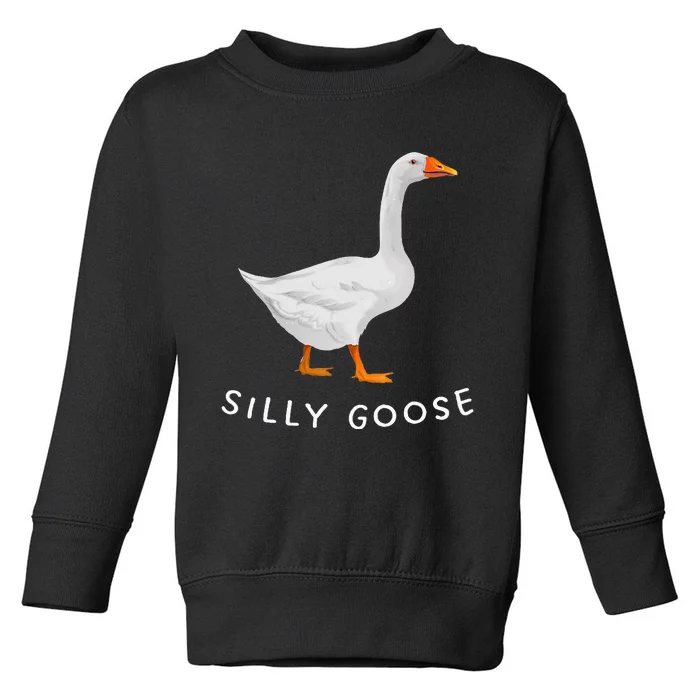 Playful Silly Goose Design Quirky And Fun Toddler Sweatshirt