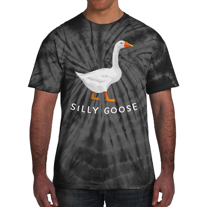 Playful Silly Goose Design Quirky And Fun Tie-Dye T-Shirt