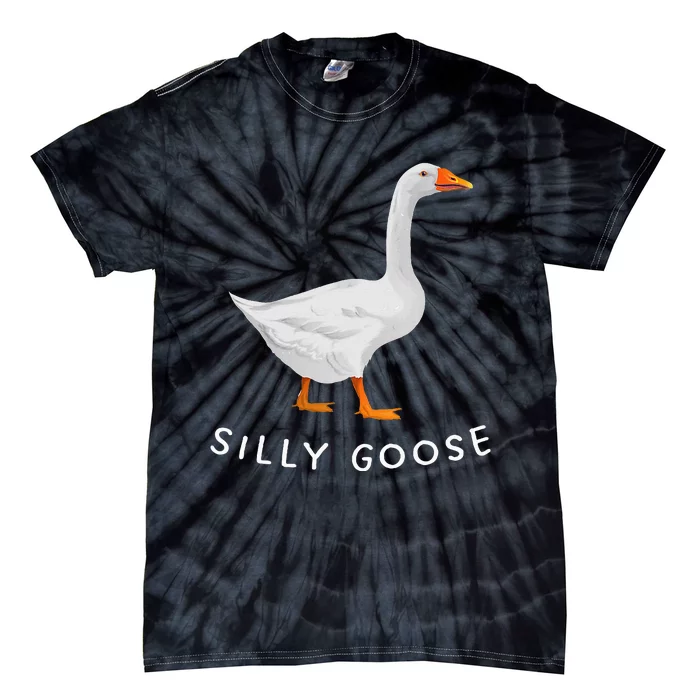 Playful Silly Goose Design Quirky And Fun Tie-Dye T-Shirt