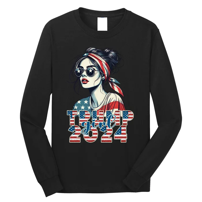 Political Supporter Girl 2024 Graphic Long Sleeve Shirt