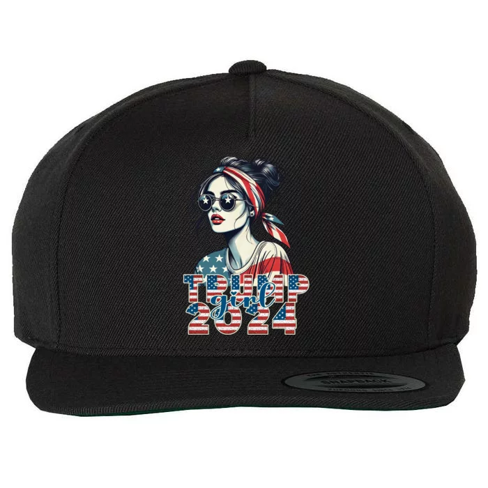 Political Supporter Girl 2024 Graphic Wool Snapback Cap