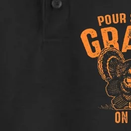 Pour Some Gravy On Me Funny Thanksgiving Cute Dry Zone Grid Performance Polo