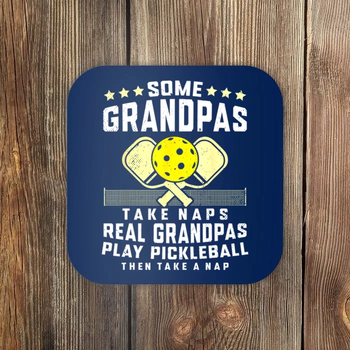 Pickleball Sport Grandpa Funny Pickleball Player Gift Coaster