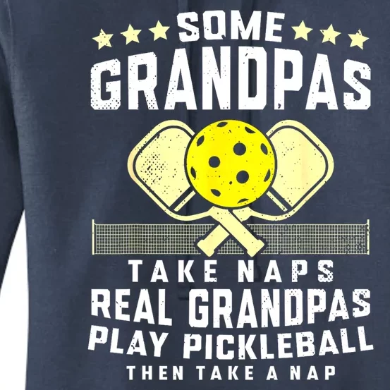 Pickleball Sport Grandpa Funny Pickleball Player Gift Women's Pullover Hoodie