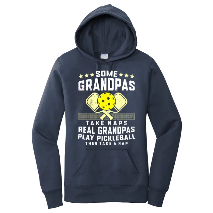 Pickleball Sport Grandpa Funny Pickleball Player Gift Women's Pullover Hoodie