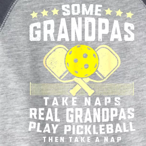 Pickleball Sport Grandpa Funny Pickleball Player Gift Toddler Fine Jersey T-Shirt