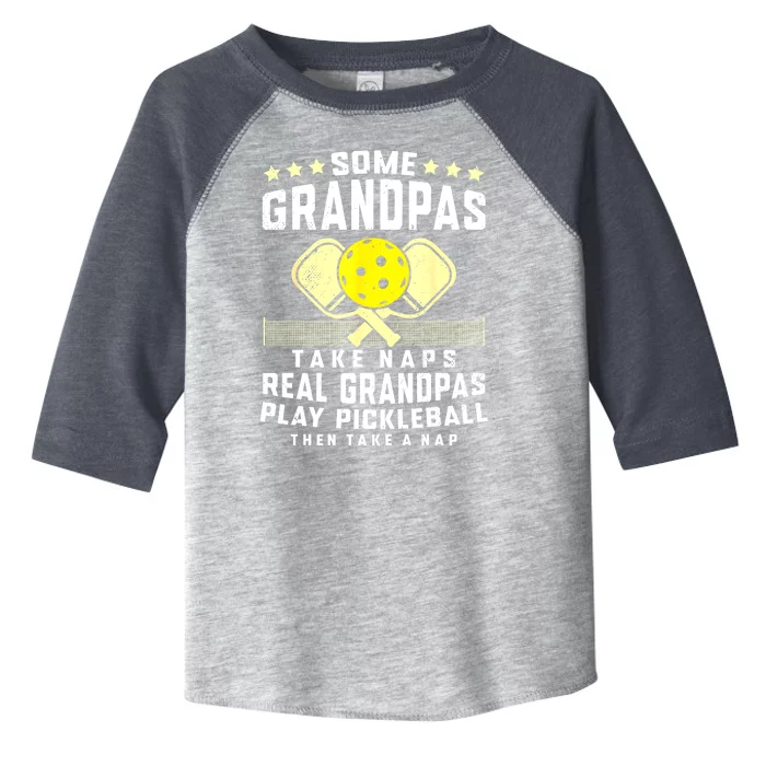 Pickleball Sport Grandpa Funny Pickleball Player Gift Toddler Fine Jersey T-Shirt