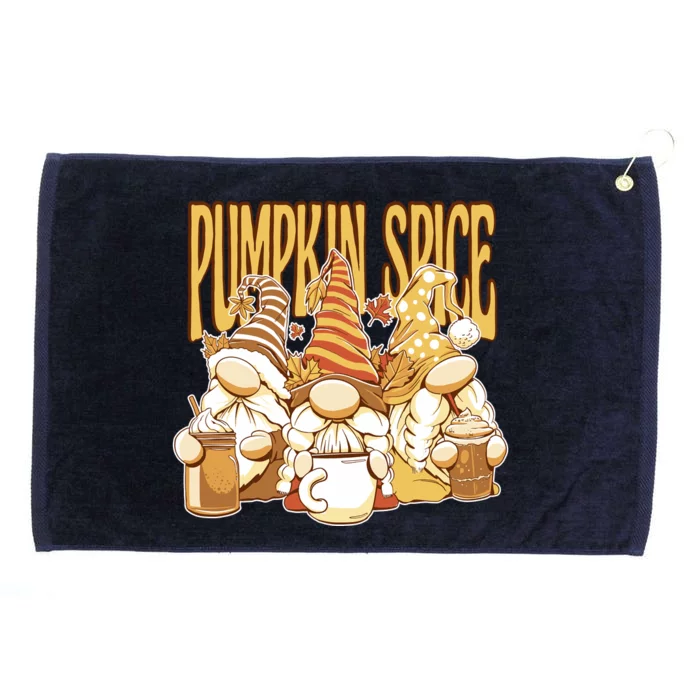 Pumpkin Spice Gnomes Autumn Lover Grommeted Golf Towel