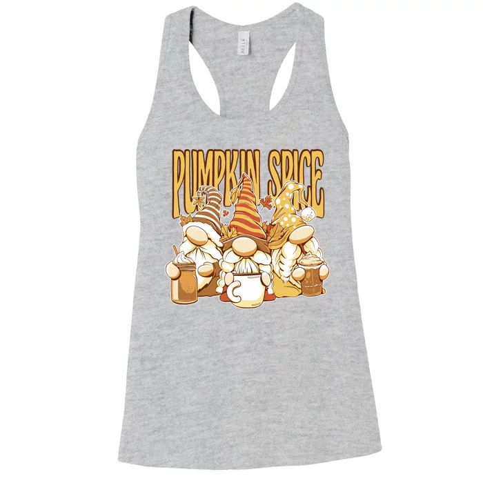 Pumpkin Spice Gnomes Autumn Lover Women's Racerback Tank