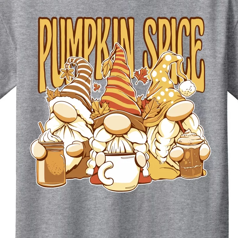 Pumpkin Spice Gnomes Autumn Lover Kids T-Shirt