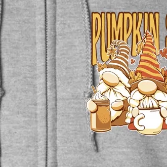 Pumpkin Spice Gnomes Autumn Lover Full Zip Hoodie