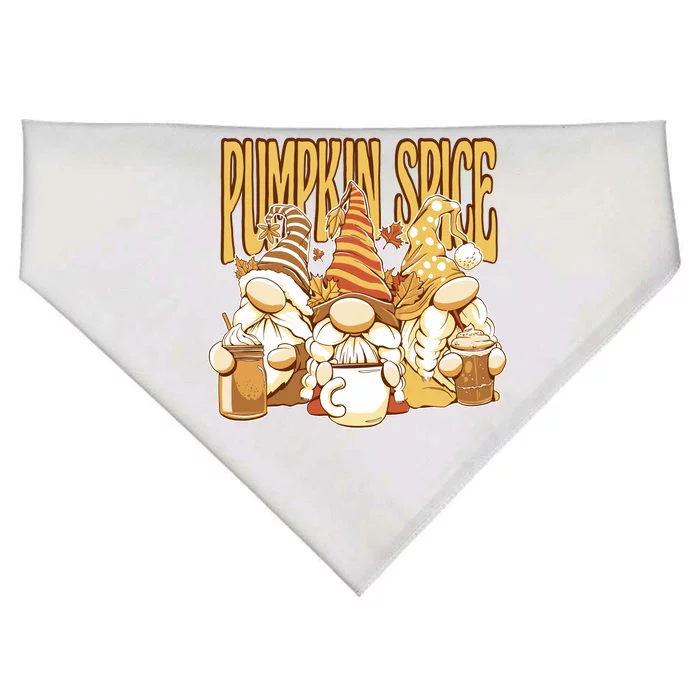 Pumpkin Spice Gnomes Autumn Lover USA-Made Doggie Bandana