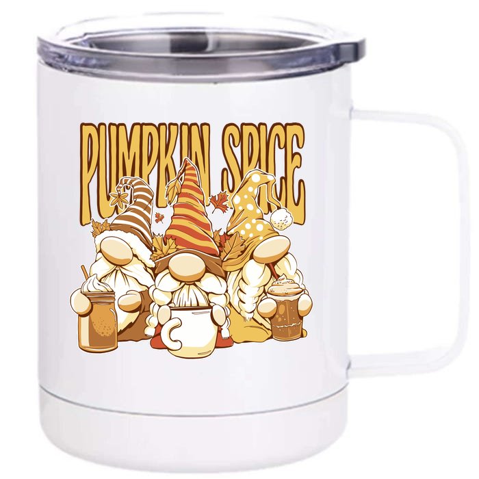 Pumpkin Spice Gnomes Autumn Lover Front & Back 12oz Stainless Steel Tumbler Cup