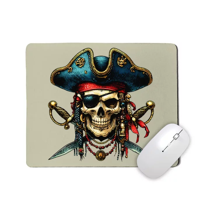 Pirate Skull Halloween Mousepad