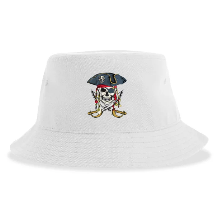 Pirate Skull Halloween Little Sustainable Bucket Hat