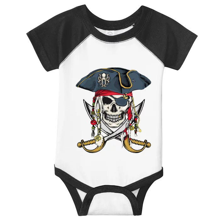 Pirate Skull Halloween Little Infant Baby Jersey Bodysuit