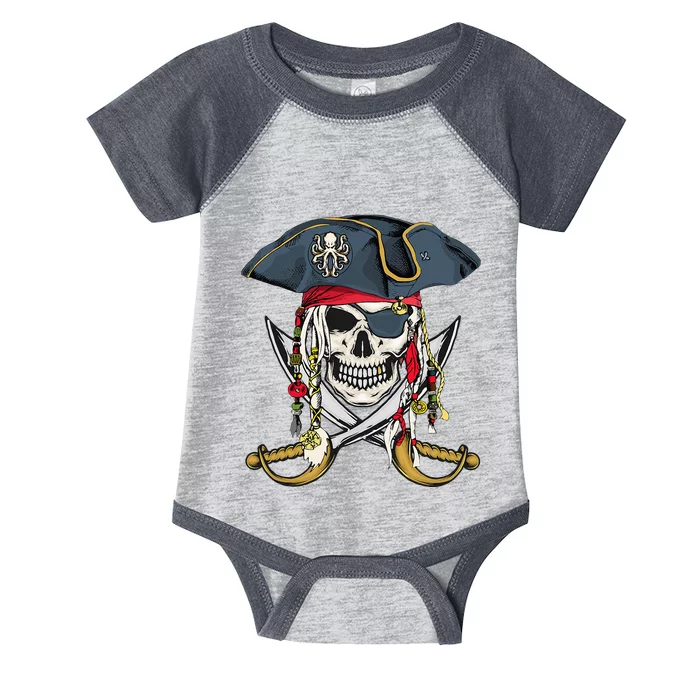 Pirate Skull Halloween Little Infant Baby Jersey Bodysuit