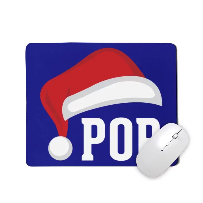 Pop Santa Hat Grandparent Christmas Holiday Gift Mousepad