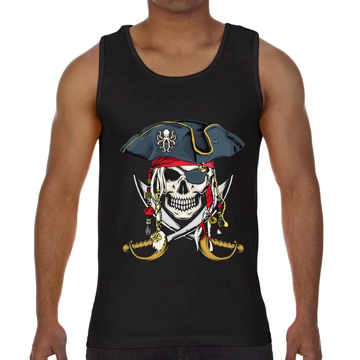 Pirate Skull Halloween Little Comfort Colors® Tank Top