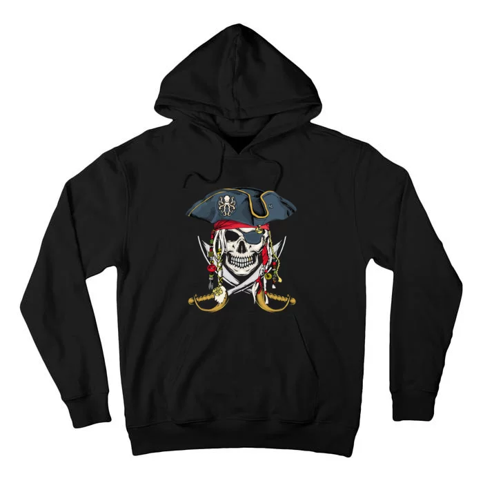 Pirate Skull Halloween Little Tall Hoodie