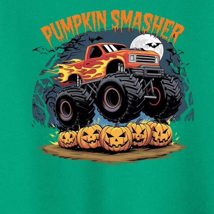 Pumpkin Smasher Halloween Monster Truck Lover Toddler T-Shirt