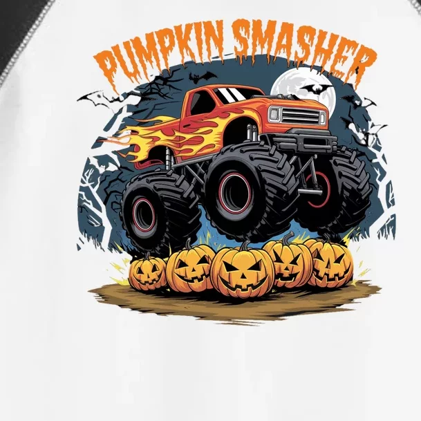 Pumpkin Smasher Halloween Monster Truck Lover Toddler Fine Jersey T-Shirt