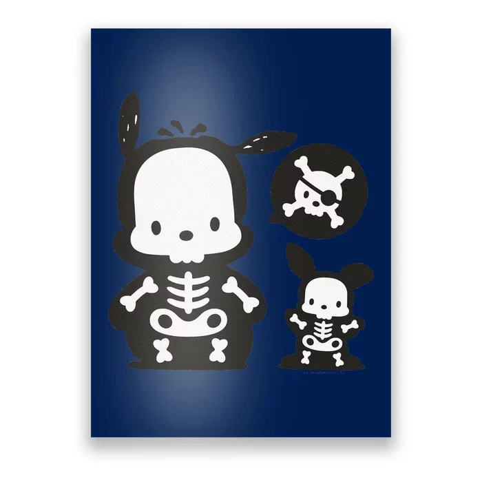 Pochacco Skeleton Halloween Sweat Poster